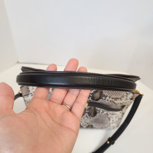 Tory Burch | Lee Radziwill Snake Embossed Small Double Bag in Aspen Multi - Picture 6 of 16